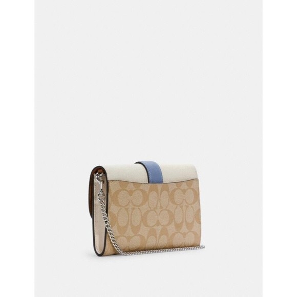 NWT Coach C1484 Gemma Clutch Crossbody In Colorblock Signature Canvas Org $288 - Picture 7 of 9